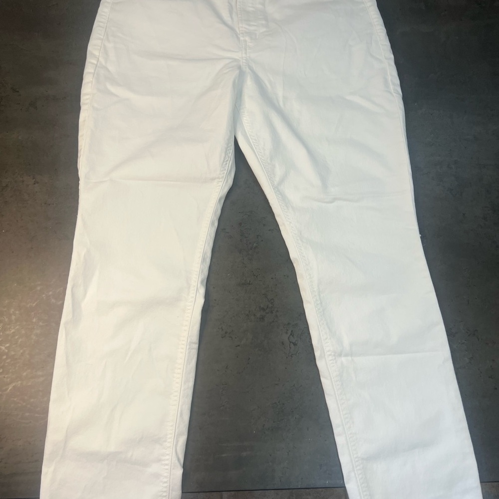 Old Navy White Straight-Leg Pants